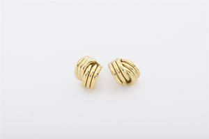 Excelente oferta de pendientes de aro en espiral dorado de acero inoxidable 316 pendientes llamativos - Product Image 3