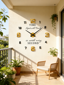 YZOK's new modern stylish home decoration 3D <strong>large</strong>-sized digital <strong>wall</strong> <strong>clock</strong> with digital mirror sticker - DIY <strong>wall</strong> <strong>clock</strong> - Product Image 3