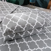 Nouveau Design de qualité supérieure gris clair gris foncé imprimé draps de lit ajustés pour lits ensembles de literie roi