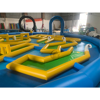 Mini-golf gonflable personnalisé à 9 trous pour la location – Simulateur de golf gonflable d'extérieur en promotion pour le plaisir
