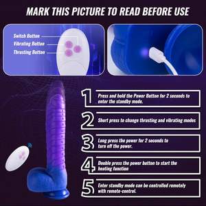 Vibrador Anal Realista 4 en 1 con 8 Modos de Empuje, 3 Modos de Vibración, Modos de Calentamiento y Control Remoto, Juguetes Sexuales para Parejas, <span class=keywords><strong>Sexo</strong></span> para Adultos - Product Image 4