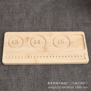 Bandeja de madera para joyería 13 14 15 16 17 18 con regla para exhibición de cuentas y manualidades DIY - Product Image 3