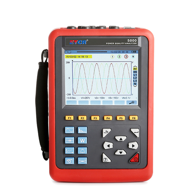 Digital Three Phase Electrical Safety Comprehensive 3 Phase Power Quality Analyzer