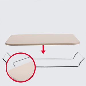 Pierre à pizza rectangulaire réfractaire 38x30 cm beige en céramique avec poignées pour la cuisson au four - Product Image 5