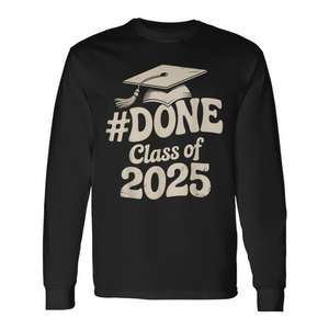 T-shirt à manches longues pour la remise des diplômes de la classe de 2025 pour lui et elle - Product Image 1