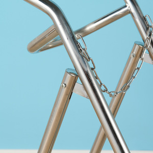 Ticari oksijen tüpü güvenli kullanım için paslanmaz çelik gaz silindiri sepeti hastane mobilyası arabası - Product Image 5