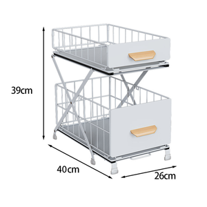 Dưới Bồn Rửa hai lớp Tủ lưu trữ Kệ đa chức năng dây nhà bếp kéo ra giỏ lưu trữ - Product Image 4