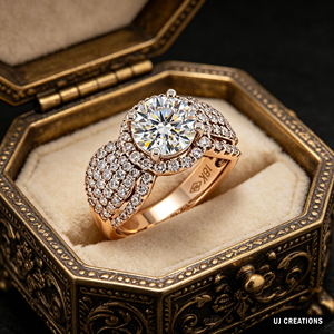 Personnalisé S925 | 9K | 14K | Bague de mariage en or massif 18 carats plaqué rhodium avec diamant de laboratoire rond de 1,5 carat, taille brillant VVS-VS, idéale pour les fêtes - Product Image 3