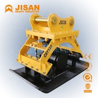 Compacteur de sol hydraulique pour excavatrice JISAN JSC08, compacteur à plaque vibrante pour la construction routière avec moteur et roulement