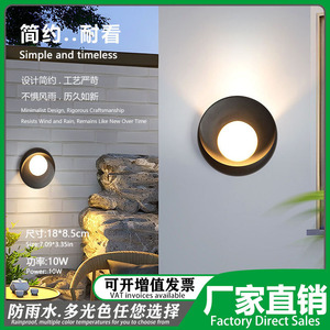 Lámpara de Pared LED Redonda Negra GP-B516 de 12W, Impermeable, para Exteriores, Patio y Balcón - Product Image 5