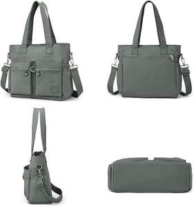 Échantillon gratuit, sacs fourre-tout personnalisés BSCI pour femmes, grands sacs fourre-tout en toile, sacs fourre-tout à bandoulière - Product Image 4