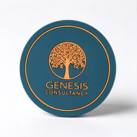 Sous-verre en caoutchouc PVC personnalisé pour restaurant, motif logo, forme irrégulière, antidérapant, pour promotion de marque