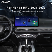 Lecteur DVD Android universel pour voiture de 12,3 pouces, panneau de navigation pour Honda HRV 2021-2023 avec faisceau de câblage