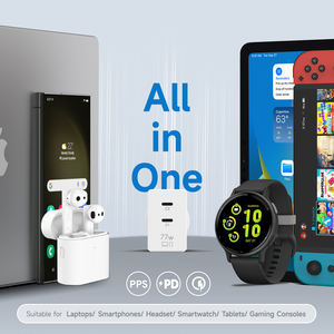 <span class=keywords><strong>Chargeur</strong></span> USB C GaN 77W Double Type C PD65W + QC5V 12W <span class=keywords><strong>Chargeur</strong></span> rapide pour MacBook iPhone 17 <span class=keywords><strong>Samsung</strong></span> Chromebook Smart Watch Speaker - Product Image 5