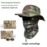 Topi Bucket Cetak Sablon Kamuflase untuk Dewasa, Perlindungan Sinar Matahari, Cepat Kering, Anti UV, Musim Semi/Panas, untuk Memancing dan Aktivitas Luar Ruangan