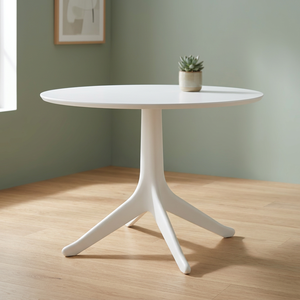 Modern Round <b>Coffee</b> <b>Table</b> <b>White</b> Minimalist Design Living Room Furniture Easy To Clean - Product Image 3