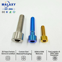 Malaxy Titanium Alloy Hex Head Bolts Corrosion Resistant High Strength Industrial Fastener Titanium Bolts