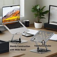 Support de tablette iPad pour bureau, en alliage d'aluminium et silicone, double tige réglable, rotatif, pliable, autoportant, fin, compatible