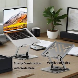 Soporte para tableta <span class=keywords><strong>iPad</strong></span>, soporte de escritorio, aleación de aluminio, varilla doble, ajustable, giratorio, plegable, independiente, Compatible con 4,7-16,5 pulgadas - Product Image 3