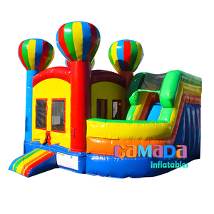 Château gonflable à air chaud avec toboggan et piscine pour fêtes d'anniversaire, château de saut pour enfants - Product Image 3