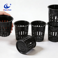 Pots en filet perforé ronds et durables, paniers de plantation hydroponiques réutilisables en plastique pour la culture intérieure et les serres agricoles