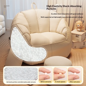 Single Lazy Sofa <b>Chair</b> With Backrest Recliner Sleepable Bean Bag Tatami Leisure Seat For Bedroom Living Room Indoor Use - Product Image 5