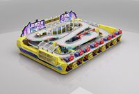 Machine de jeu d'arcade de course sur circuit multijoueur Speed Racing Future City