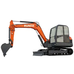 Runtx marca Escavadeira 3.5 Ton EPA Euro 5 Kubota Motor Crawler Digger Fazenda Usado Chinês Mini Máquina De Escavadeira