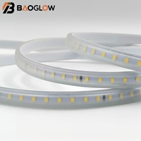 Bande lumineuse LED extérieure étanche IP67 découpable, AC 220V 10W, rouleau de 100M, lumière blanc chaud naturel, SMD 2835, pour plafond