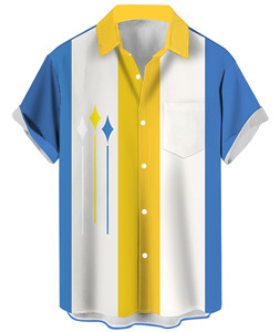 <span class=keywords><strong>Camicia</strong></span> da spiaggia a <span class=keywords><strong>mezza</strong></span> <span class=keywords><strong>manica</strong></span> estiva da <span class=keywords><strong>uomo</strong></span> personalizzata Anti-Pilling a righe Casual Casual Casual Casual da <span class=keywords><strong>uomo</strong></span> - Product Image 3