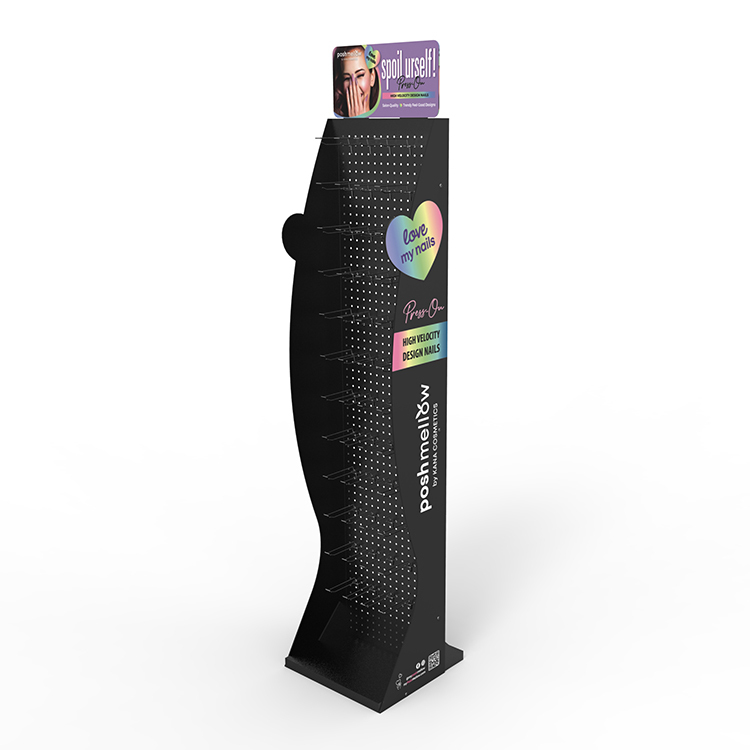 Custom logo Theme Beauty Brand Show Wooden Retail showcase Shelf Shampoo Display Stand — view 5