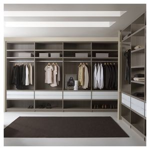 Prima personnalisé L forme moderne chambre verre et bois armoire placard meubles pour dressing - Product Image 3