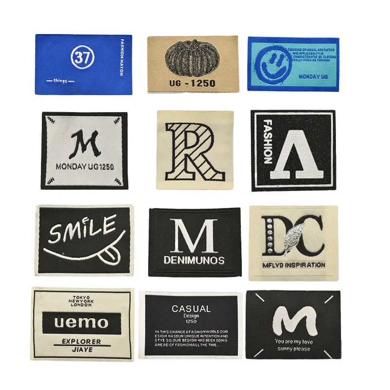 Uniquely Designed Design Bags Tags Factory Custom Logo Trend Business Luxury Woven Labels For Clothing