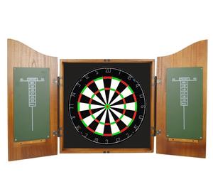 Commercial Grade Solid Wood Dartboard Cabinet Set - High-End Display <strong>Case</strong> with Accessories for Pub &amp; Gym Games - Product Image 1