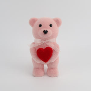 Urso de Pelúcia Branco MEICHAUNGHUI Segurando Coração Rosa Ornamento de Mesa Presente Personalizado para o Dia dos Namorados - Product Image 5