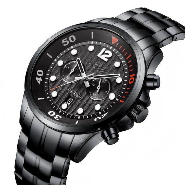 SN102 New Fashion Multifunction Quartz Men's Watch Pointer Dial 45mm Single Calendar Date Display Waterproof Casual Business