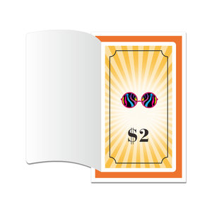 Divertissement Cartes à tirette promotionnelles imprimant des billets de jeu d'une fenêtre Motif double face rectangles personnalisés cartes à tirette - Product Image 6