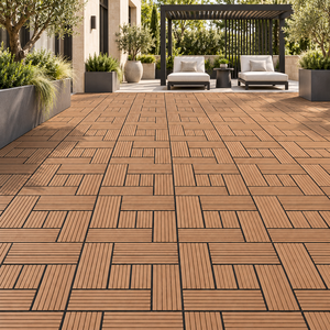 Wpc Interlocking Floor <strong>Tiles</strong> 12" X 12" <strong>Plastic</strong> Wood Wpc Diy <strong>Decking</strong> <strong>Tile</strong> Wpc Outdoor Garden Used Patio <strong>Tiles</strong> - Product Image 2