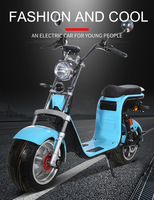 Scooter électrique Citycoco Eec Coc Europe Warehouse, pneus larges, pour trajets urbains, moteur 1500W, étanche, autonomie 40 km