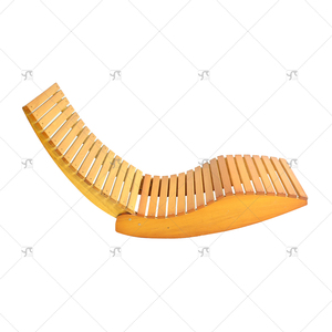 Chaise de loisir moderne et simple pour hôtel, jardin, patio, chaise à <span class=keywords><strong>bascule</strong></span> en <span class=keywords><strong>bois</strong></span> imperméable, meuble pour chaise longue d'extérieur - Product Image 2
