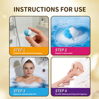 Coffret Cadeau de Bombes de Bain pour les Pieds aux Huiles Essentielles Biologiques Naturelles, Parfums Mixtes 4-en-1 (Lavande, Rose, Freesia, Camomille) – Marque Blanche
