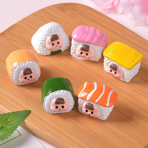6 Stijlen Creatieve Simulatie Voedsel Speelgoed Mini Hars Ambachten Mini Sushi Baby Gezicht Ambachten Japanse Keuken Miniaturen Voor Poppenhuis - Product Image 1
