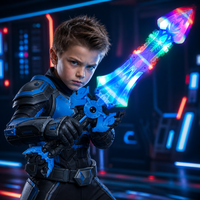 Épée Lumineuse Tournante de 24 Pouces avec Sons de Combat, 6 LED, Rotation à 360 Degrés pour Enfants, Cadeau de Noël, Fête d'Anniversaire, Vente en Gros