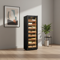 Humidor Électrique en Bois de Cèdre avec Capacité de 420L, Contrôle par Application, pour Stockage Domestique