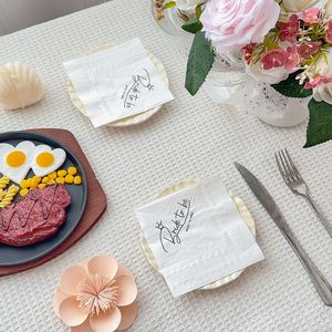 Bride To Be Printed Paper Napkins 250mmx2 Wedding Party Theme Disposable Napkins 20 Sheets Per Pack - Product Image 2