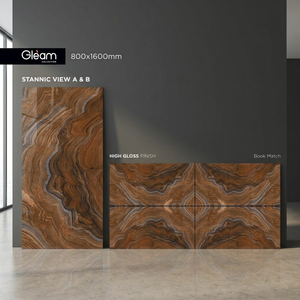 Azulejos de Porcelana Vitrificada Arizan de 800x1600 mm, Diseño de Piedra Brillante para Paredes y Pisos - Product Image 3