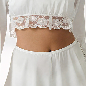 Pijamas de Seda de Hielo Satinado Suaves para Primavera/Verano, Conjunto de Dos Piezas de Ropa de Dormir Femenina y <span class=keywords><strong>Sensual</strong></span> con Ribete de Encaje - Product Image 2