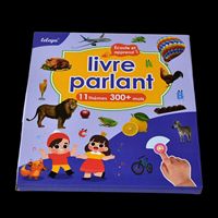 Livre sonore éducatif musical en plastique à piles French Touch & Learn pour les enfants de 2 à 4 ans