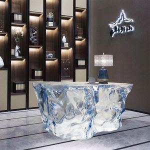 Современный прозрачный полимерный Ледниковый кофейный столик - Product Image 3