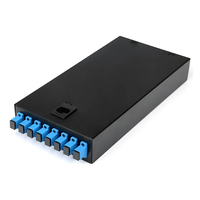 Boîtier de terminaison pour panneau de brassage de fibres optiques 8 ports, adaptateur SC LC, plaque en acier laminé à froid 1U pour brassage de fibres